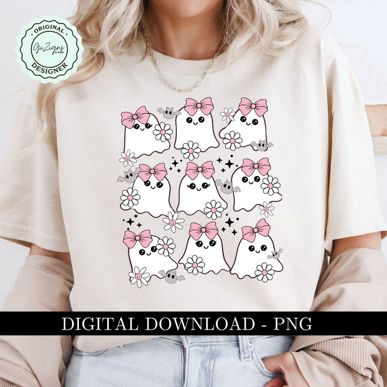 Coquette Halloween PNG, Cute Pink Bow Halloween Ghost PNG Halloween Png ...