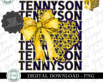 Tennyson, Texas, PNG Clipart, vaquera coqueta, lazo azul, Texas Country Western PNG, diseño grandmillenial PNG, arte de camiseta estatal de sublimación