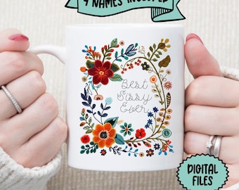Floral Embroidery Best Ever Aunt PNG Clipart, Mother's Day Digital Download Bundle Best Auntie, Best Aunt, Best Sister, Best Sissy Clip Art