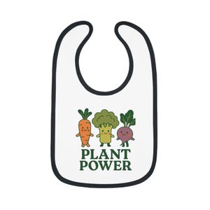 Plant Power Baby Bib, Cute Baby Gift, Eco-Friendly Bib, Toddler Feeding Accessory, Fun Bib for Garden Lovers