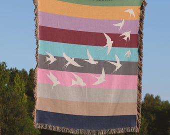Eras Inspired Blanket: Woven Cotton Throw for Concert Fans