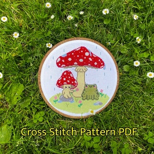 Adorable Cottagecore Springtime Cross Stitch Pattern PDF