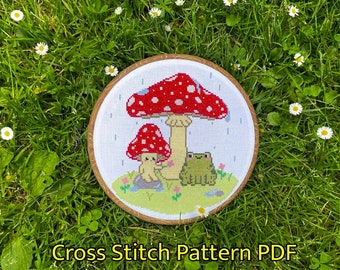 Adorable Cottagecore Springtime Cross Stitch Pattern PDF