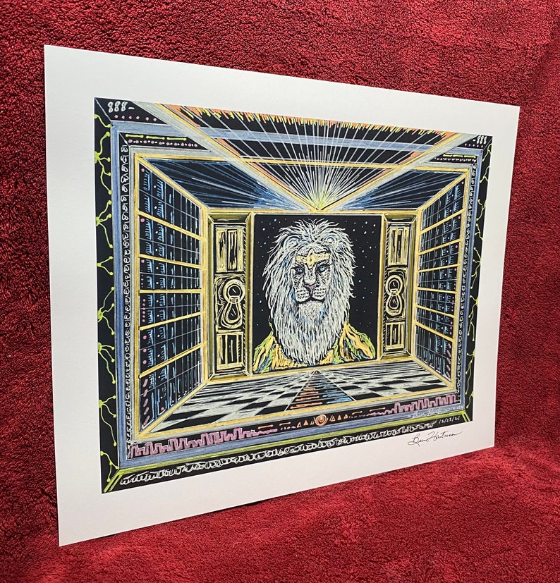 Lyran Starseed Lion Light Language Activation Art Signed Print 11 X 14 ...