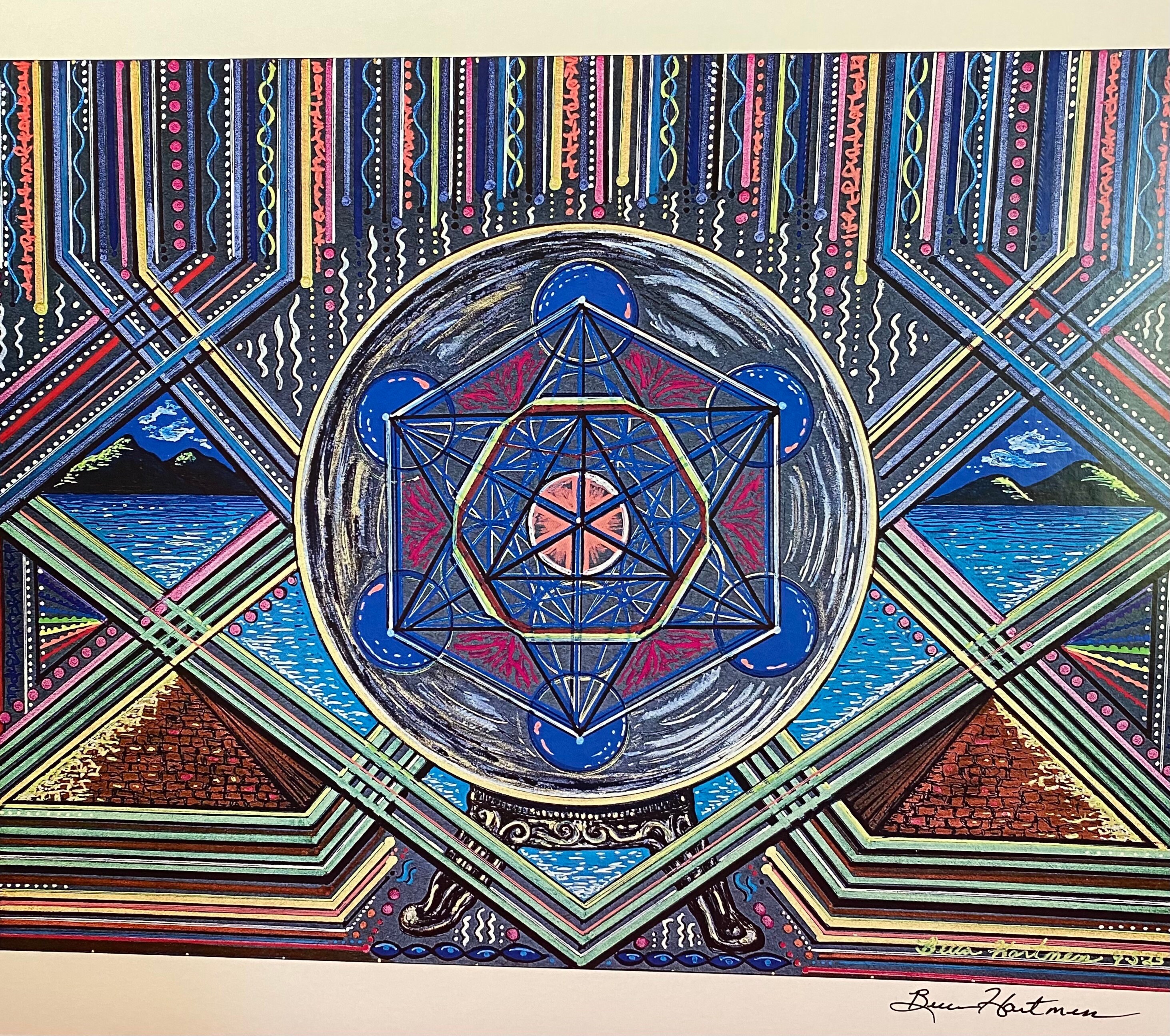 Metatron Code Archangel Metatron Cube Light Language Art Signed Print 11 X 14 Light ...