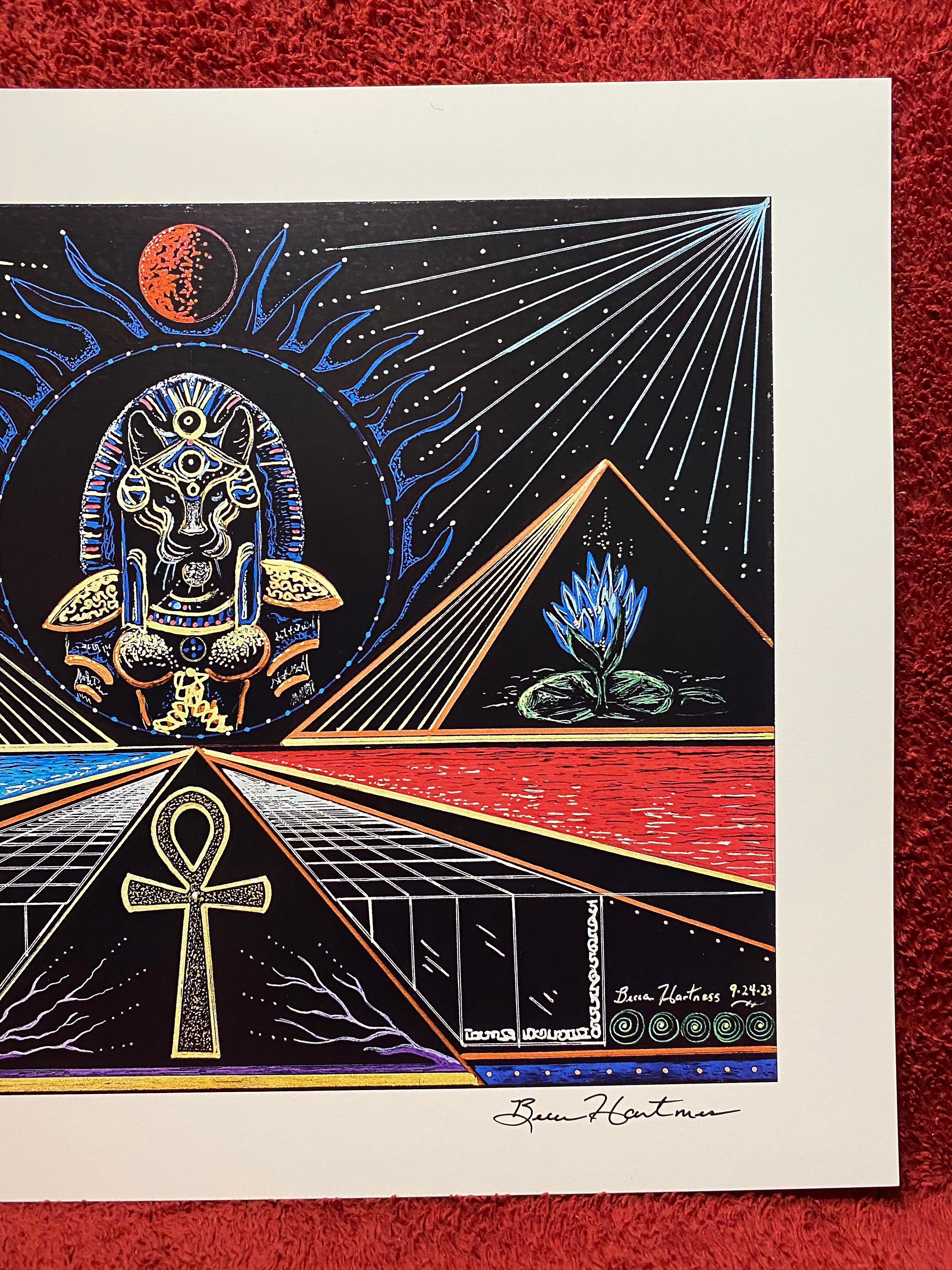 Sekhmet Goddess Light Language Egyptian Art Signed Print 11 X 14 Light ...