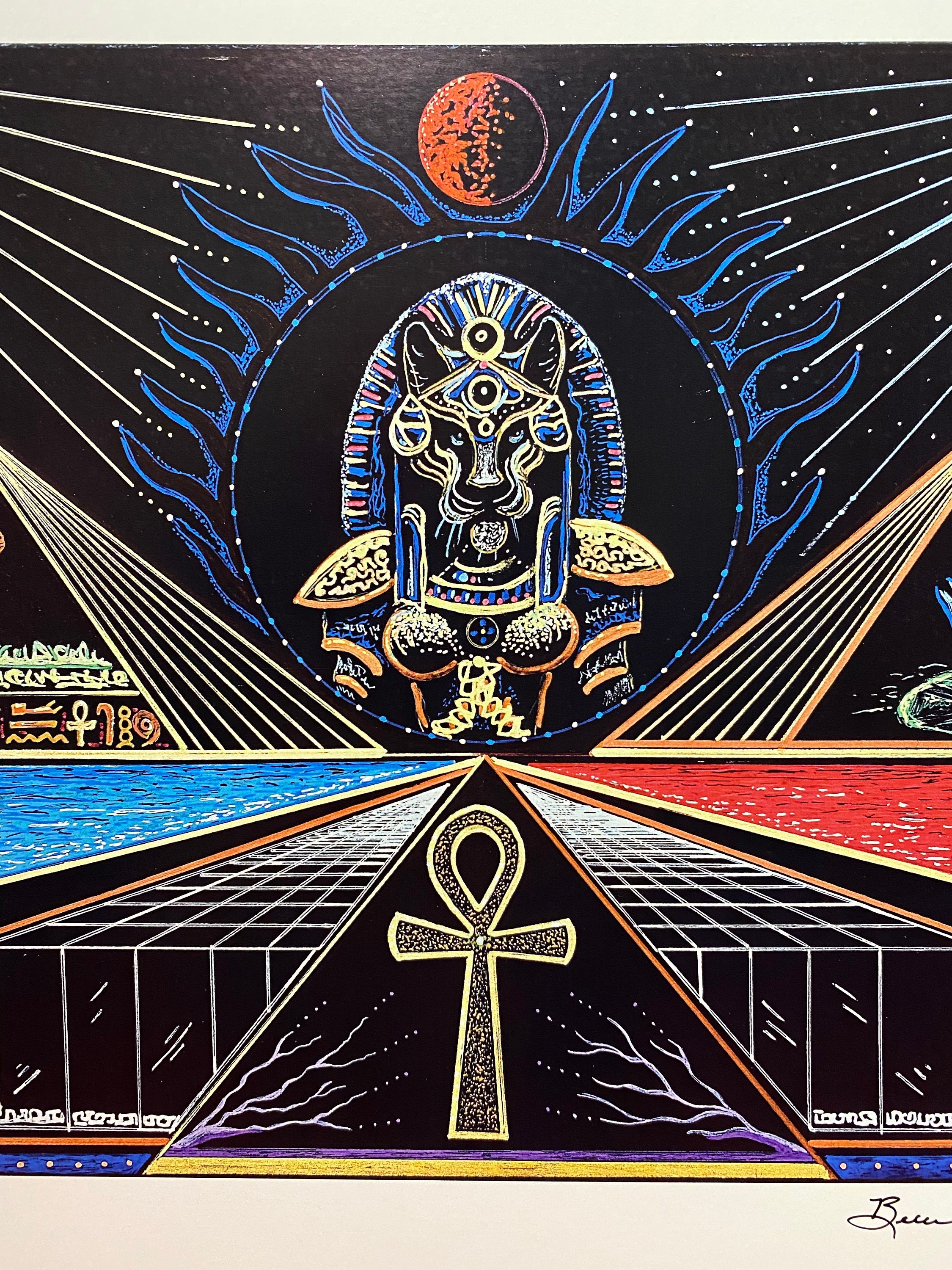 Sekhmet Goddess Light Language Egyptian Art Signed Print 11 X 14 Light ...