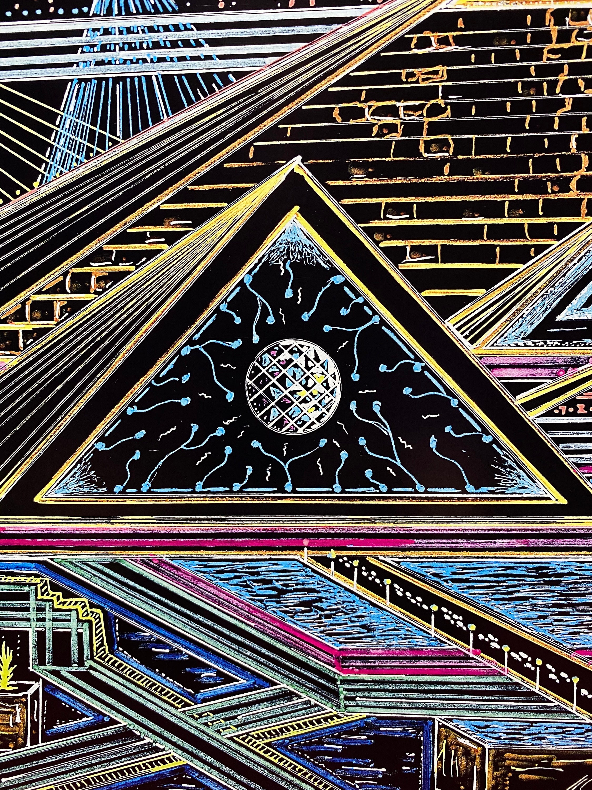Atlantean Pyramid Art Light Language Activation Codes Signed Print 11 X ...