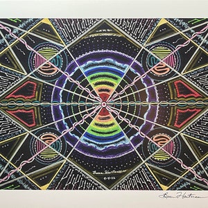 DNA Activation Light Language Art Spiritual Awakening Ascension Drawing Signed Print 11 x 14 Light Codes Chakra Energy