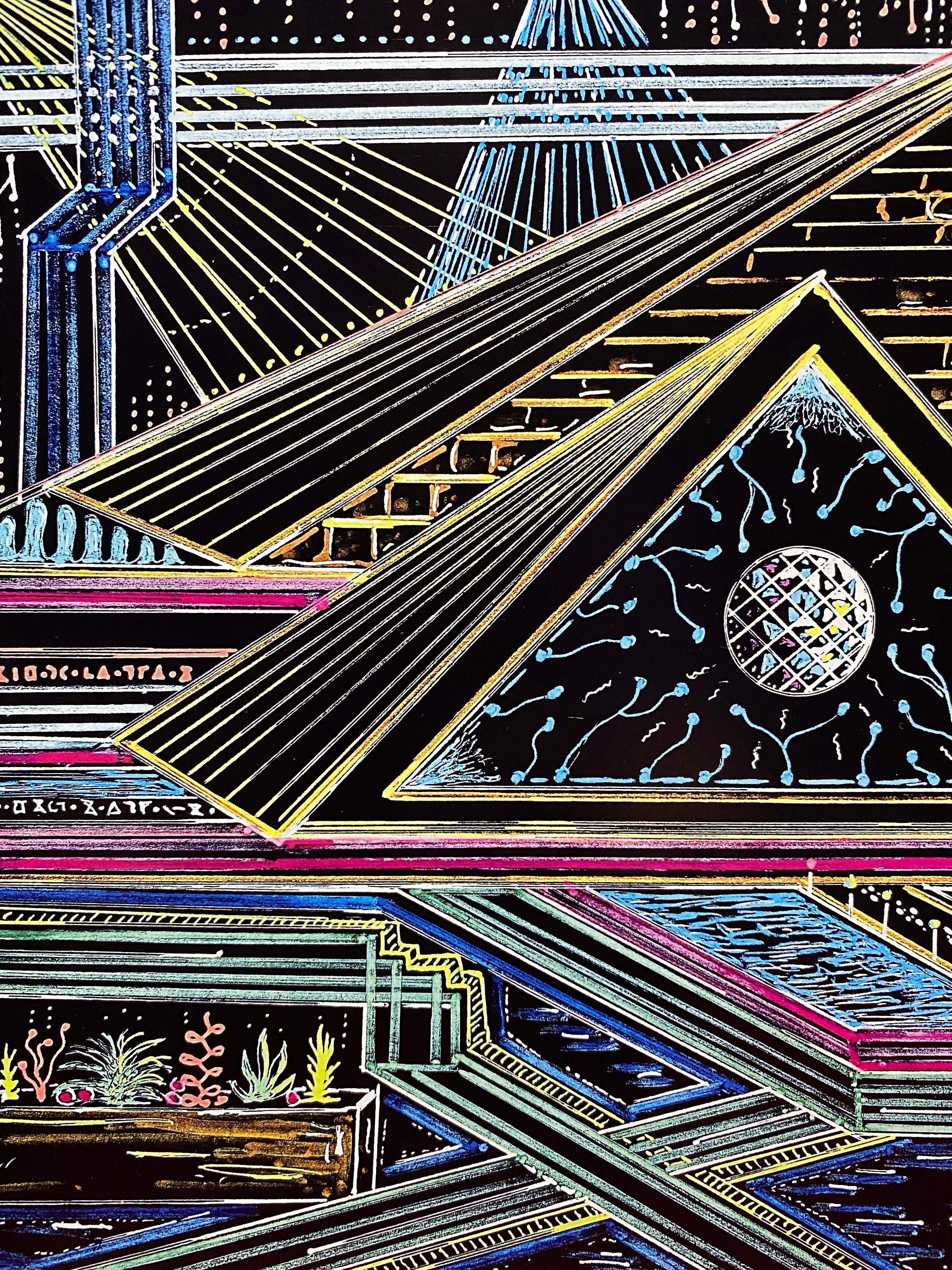 Atlantean Pyramid Art Light Language Activation Codes Signed Print 11 X ...