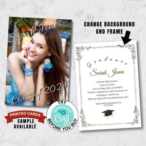 Graduation Announcement 2024, Graduation, Grad Invite, College Grad Class of 2024, Minimalist Graduate, Graduation Party, High School Grad