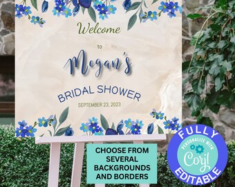 Bridal Shower Welcome Sign, Bridal Couple, Printable Welcome Sign ...