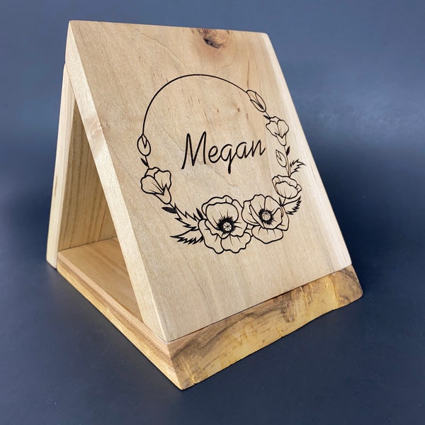 Book Stand, Book Holder, Personalized and Engraved