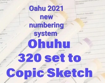 Ohuhu Oahu 320 Copic Comparison chart