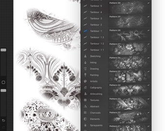 Haute Couture Embellishment fabric brushes for procreate