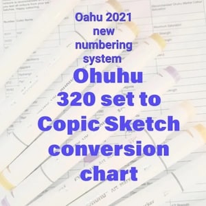 Umrechnungstabelle von Ohuhu zu Copic