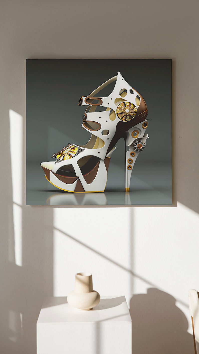 Futuristic High Heel Shoe Shoe Art Digital Download Ai - Etsy