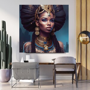 Digital Download of Egyptian Goddess With Jewels Printable Wall Art Ai ...