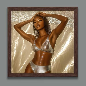 Glamour Shot Silver Radiance 02 - Digital Downloadable Print- Poster Print