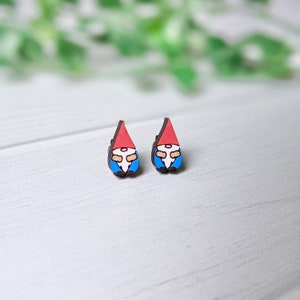 Gnome Stud Earring Laser SVG - Cute DIY Gnome Earrings Design File - Instant Download