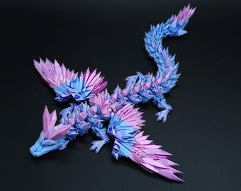 Dragon Fidget Toy, 3d Articulated Winged Dragon, Flexible Dragon Toy, Handmade Crystal Dragon, Gift For kids, Christmas Gift Bookshelf Decor