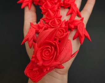 3D Printed Baby Rose Dragon, Toy, Dragon , Articulated Dragon Figurine, Toddler Room Decor, Dragon Toy, Handmade Childrens Toys