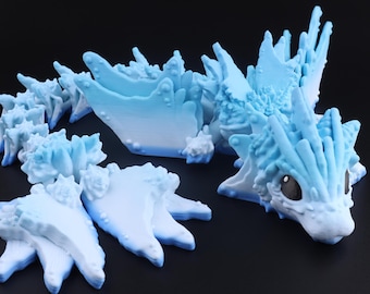 3D Printed Articulated Ocean Dragon – Fantasy Sea Creature Figurine