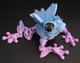 Flexi frog fairy 3D printed