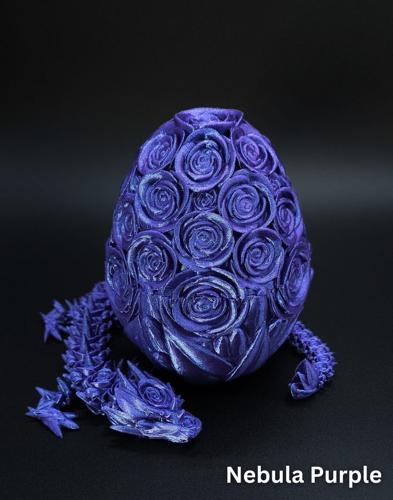 Rose Dragon Fidget Toy, Articulated 3D Printed Dragon, Flexible Fantasy Figure image 7
