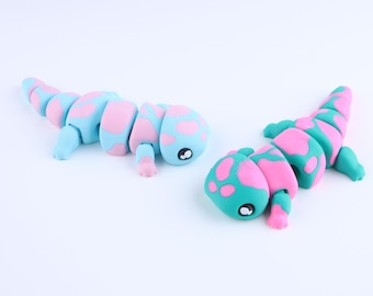 3D Printed Salamander Toy – Whimsical Fidget Figurine, Desk Decor