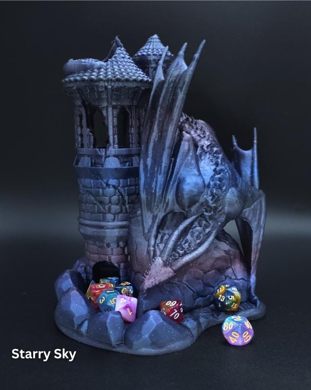 9" Customizable 3D Printed Dice Tower – Glow-in-the-dark Option, RPG ...