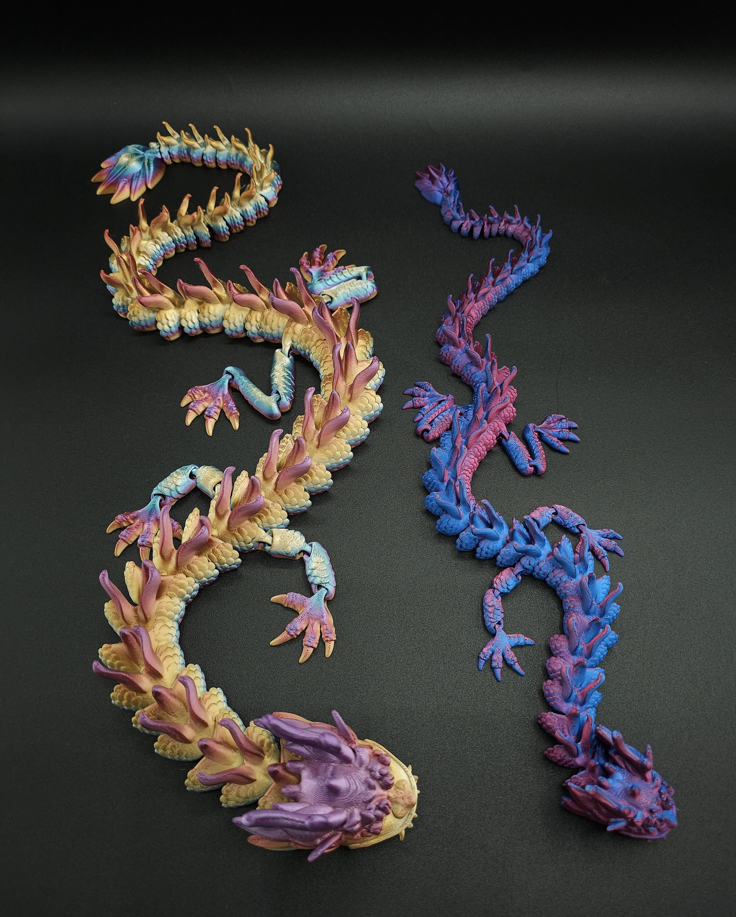 3D Printed Standing Dragon Toy, Articulated Flexi Fidget - Etsy