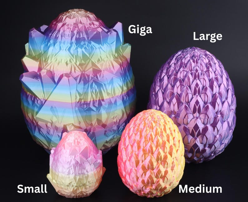 Crystal Dragon, Articulated 3D Printed Dragon Toy, Flexible Fantasy Figure image 5