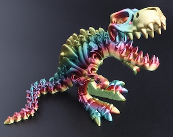 3D Printed Tyrannosaurus, T-Rex, Articulated Dinosaur Figurine, Toddler Room Decor, Dinosaur Toy