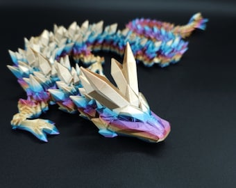 3D Printed Crystal Dragon, Dragon Egg, Articulated Dragon Figurine, Toddler Room Decor, Dragon Toy Handmade Childrens Toys, Fathers Day gift