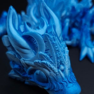 Articulated 3D Printed Lunar Dragon, Childrens Toy, Room Decor image 10