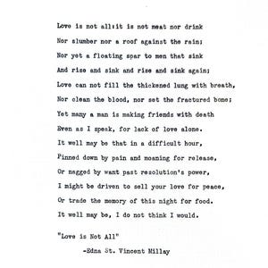 Love is Not All Typewritten Poem image 3