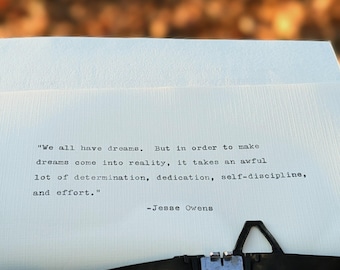 Custom Typewritten Quote