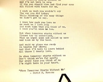 Custom Typewritten Letter or Document