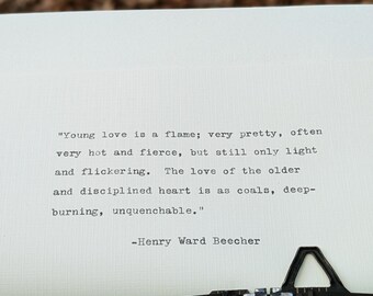 Henry Ward Beecher Quote Typewritten
