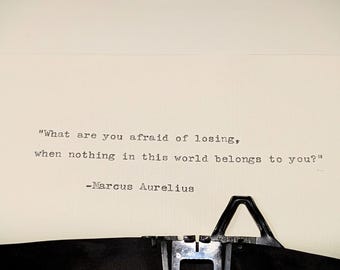Marcus Aurelius Typewritten Quote