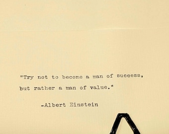 Albert Einstein Typewritten Quote
