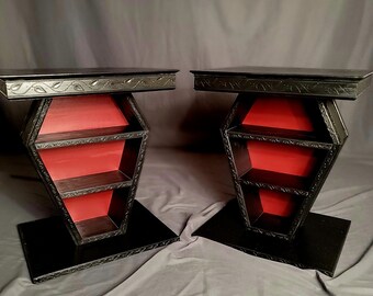 2 Coffin end tables or night stands