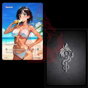 Jeton banane - Anime proxy personnalisé Waifu Ver A