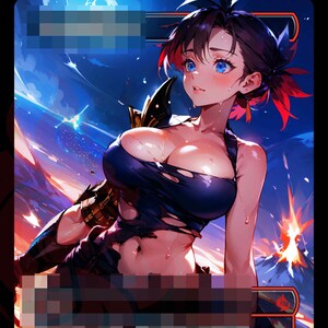 Scalding Tarn - Fetch Land   PROXY Anime Waifu Ver A