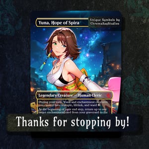 Waifu Mtg Card Yuna - Etsy Waifu Mtg Card Yuna - Etsy
