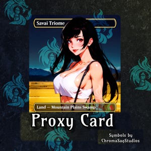 Savai Triome -   PROXY Anime Waifu Ver A Triome Land Card