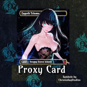 Zagoth Triome -   PROXY Anime Waifu Ver A Triome Land Card