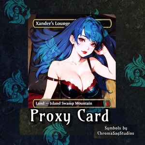 Xander’s Lounge -   PROXY Anime Waifu Ver A Triome Land Card