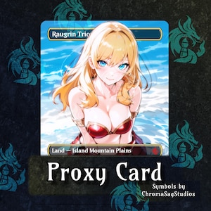 Raugrin Triome -   PROXY Anime Waifu Ver A Triome Land Card